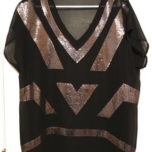 Sequin sheer top